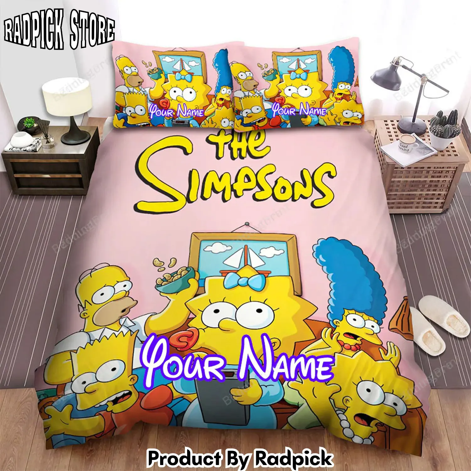 Radpick the simpsons 28198929 movie cover bed sheets duvet cover personalized name bedding sets rp327928